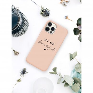 iPhone 12 Pro Max dėklas Pump Silicone Minimalistic "You Are Beautifull" 1