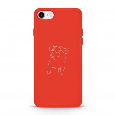 iPhone 6 / 6s dėklas Pump Silicone Minimalistic "Pug With"