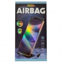 Samsung A125 A12 LCD apsauginis stikliukas 18D Airbag Shockproof juodas