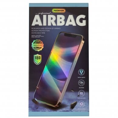 Samsung A035 A03s LCD apsauginis stikliukas 18D Airbag Shockproof juodas