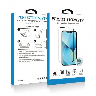 Xiaomi 12S LCD apsauginis stikliukas 3D Perfectionists lenktas juodas