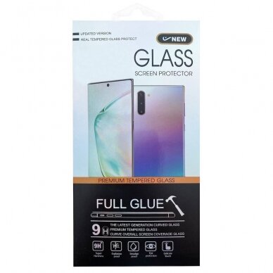 Huawei P30 Lite LCD apsauginis stikliukas 5D Cold Carving lenktas juodas