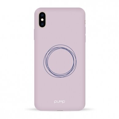 iPhone XS Max dėklas Pump Silicone Minimalistic "Circles on Light"