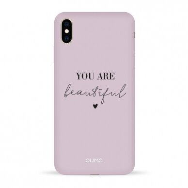 iPhone XS Max dėklas Pump Silicone Minimalistic "You Are Beautifull"