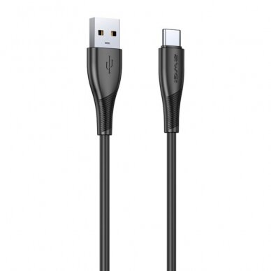 USB kabelis Awei CL-182T USB to USB-C 1.0m juodas